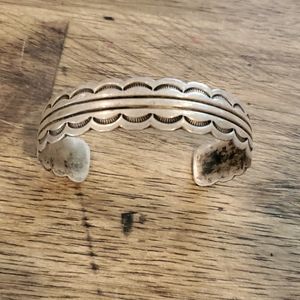 VINTAGE sterling Navajo bracelet Mike Chee